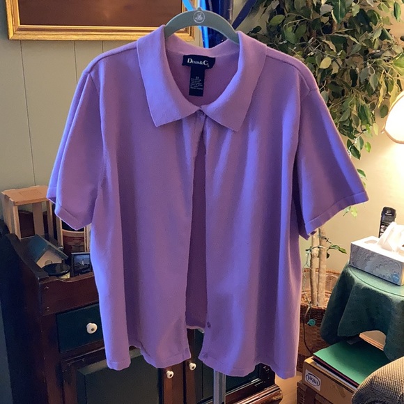 Denim & Co. short sleeve & tank Twin Set size 2X - Picture 2 of 8